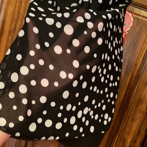 NWT Polka Dot Baby Doll Tankini Top - Picture 3 of 9